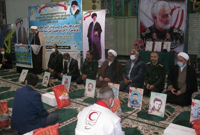 سپاه نینوا ۱۱۰ هزار بسته غذایی بین نیازمندان گلستان توزیع کرد